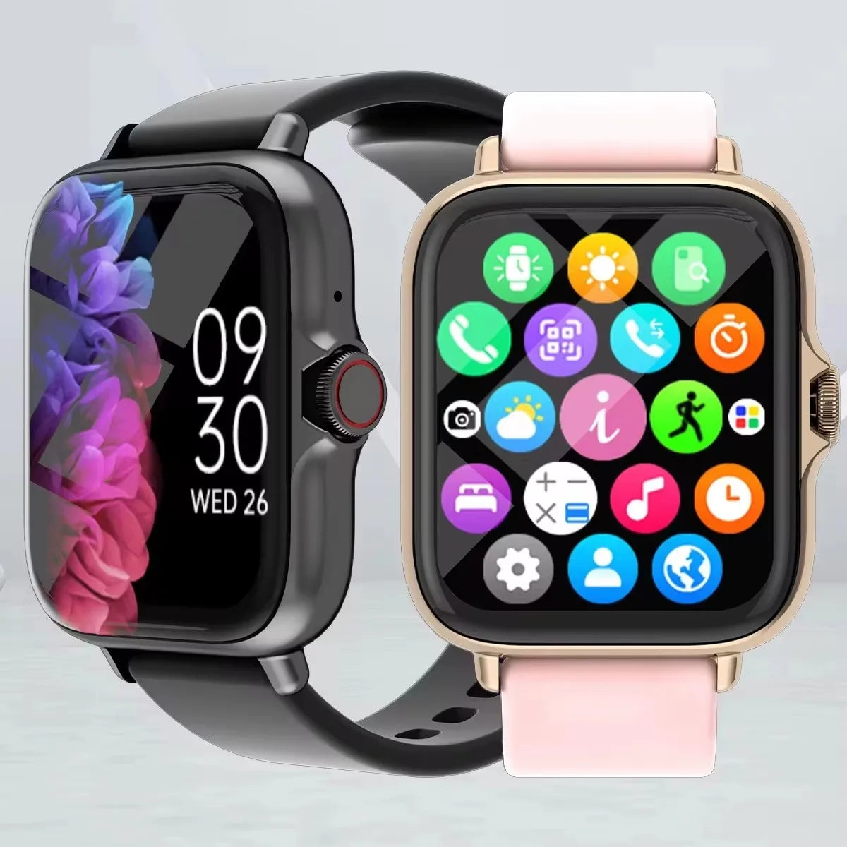 1.83'' Waterproof Smart Watch with Message Answer Call Sleep Monitoring Sports Pedometer Information Alerts For iPhone Android - zyntrixe