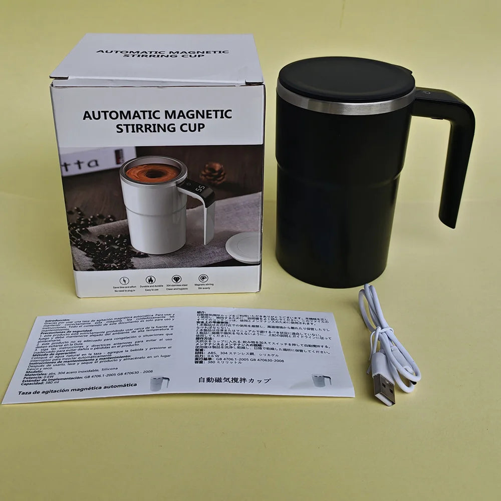 Electric Self-Stirring Mug 380ml - Rechargeable with Temperature Sensor - zyntrixe