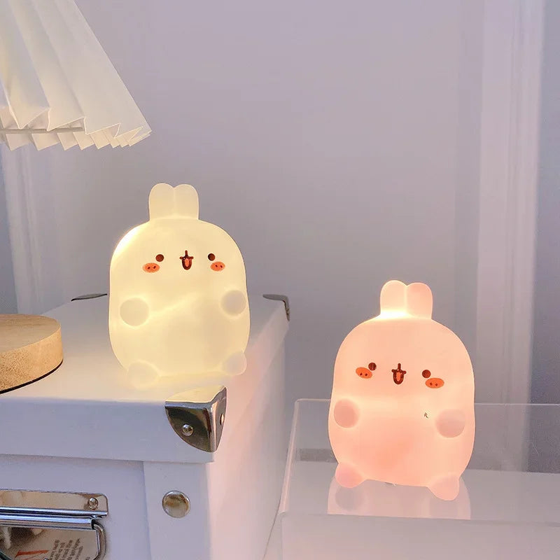 Lámpara de Mesa LED Diseño Conejo - Luz Nocturna Decorativa para Dormitorio