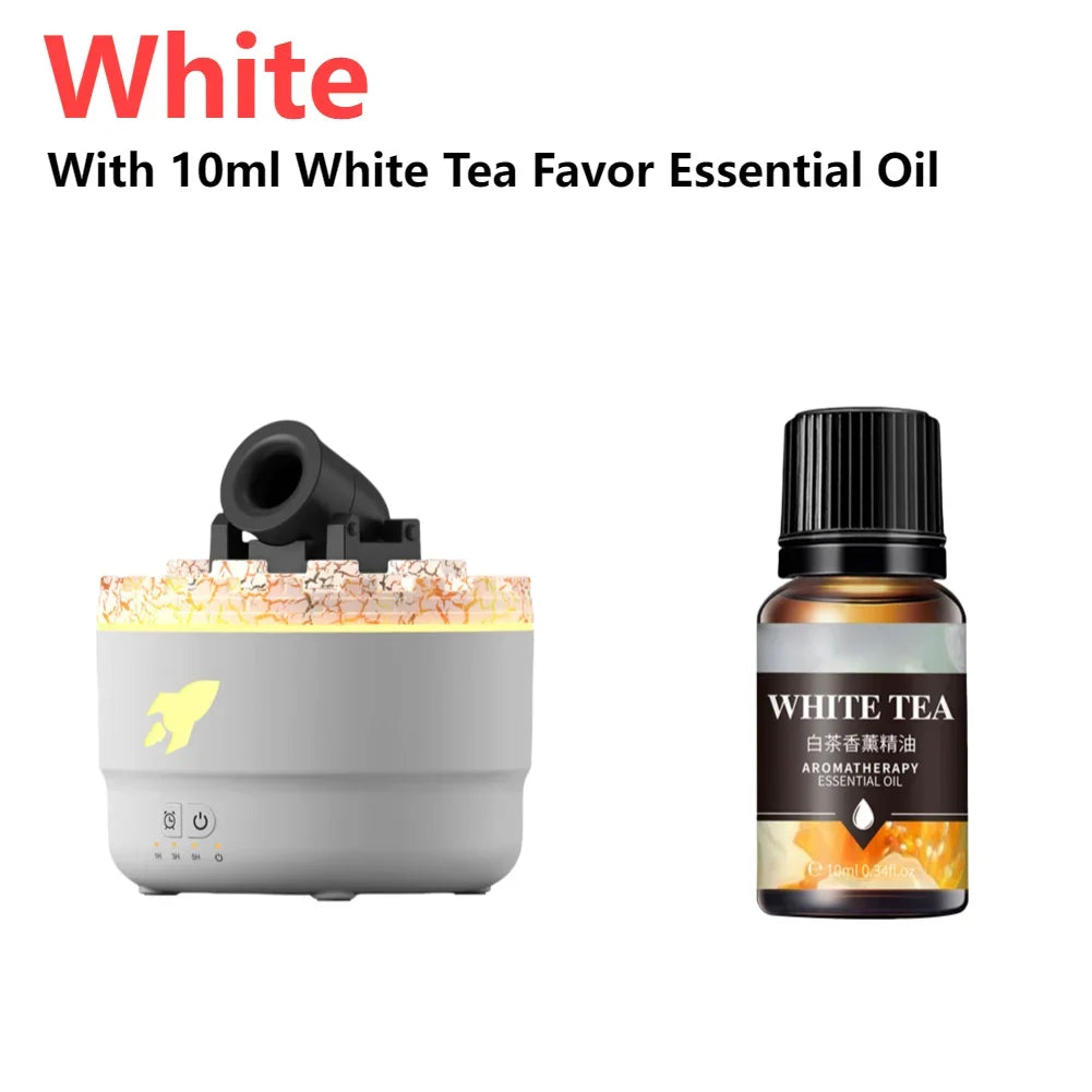 Humidificador Aromático con Luz Volcánica - Difusor Aceites Esenciales Decorativo - zyntrixe