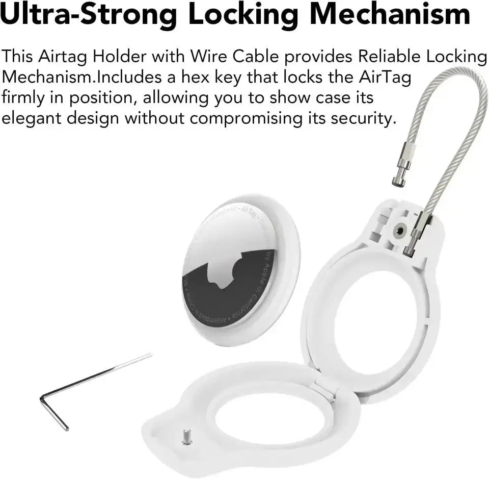 Soporte Seguro para Apple AirTag con Cable - Llavero Protector Antipérdida - zyntrixe