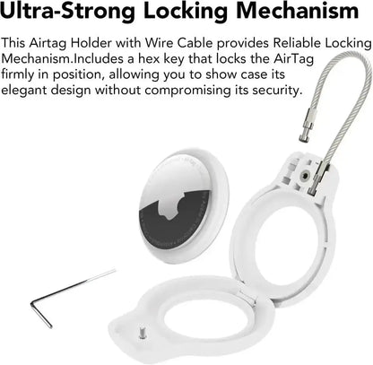 Soporte Seguro para Apple AirTag con Cable - Llavero Protector Antipérdida - zyntrixe