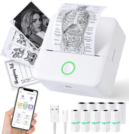 Mini Impresora Térmica Portátil Bluetooth 57mm - Sin Tinta Stickers Fotos DIY - zyntrixe