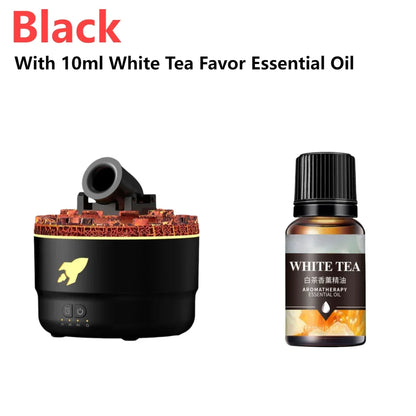 Humidificador Aromático con Luz Volcánica - Difusor Aceites Esenciales Decorativo - zyntrixe
