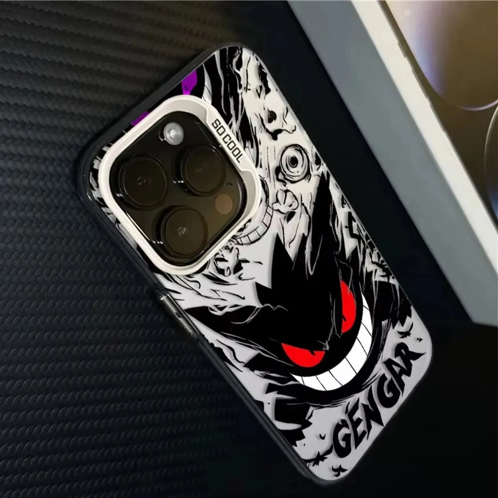 Funda Pokémon Gengar para iPhone - Diseño Esmerilado Bordes Silicona Antipolvo - zyntrixe