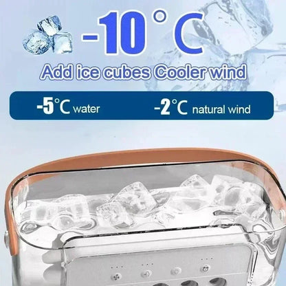 Ventilador 3 en 1 con Aire Acondicionado - Mini Enfriador Humidificador Luz LED - zyntrixe