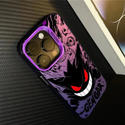 Funda Pokémon Gengar para iPhone - Diseño Esmerilado Bordes Silicona Antipolvo - zyntrixe