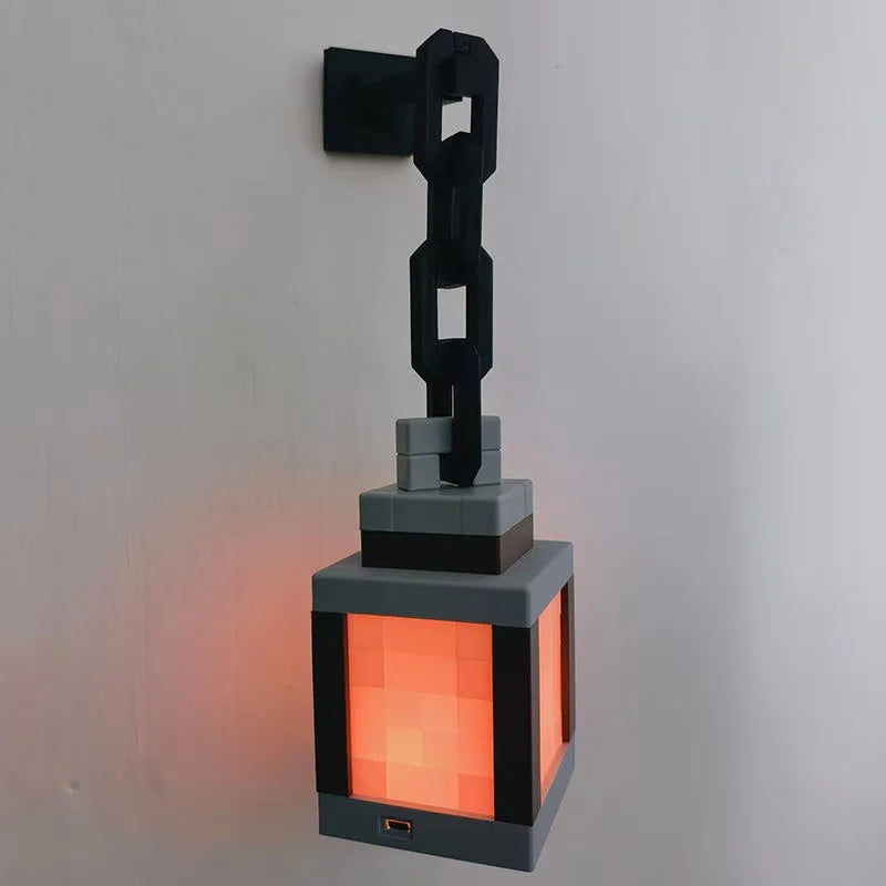 Lámpara LED Antorcha Gaming Minecraft - Luz Nocturna USB-C Multicolor Control Remoto - zyntrixe