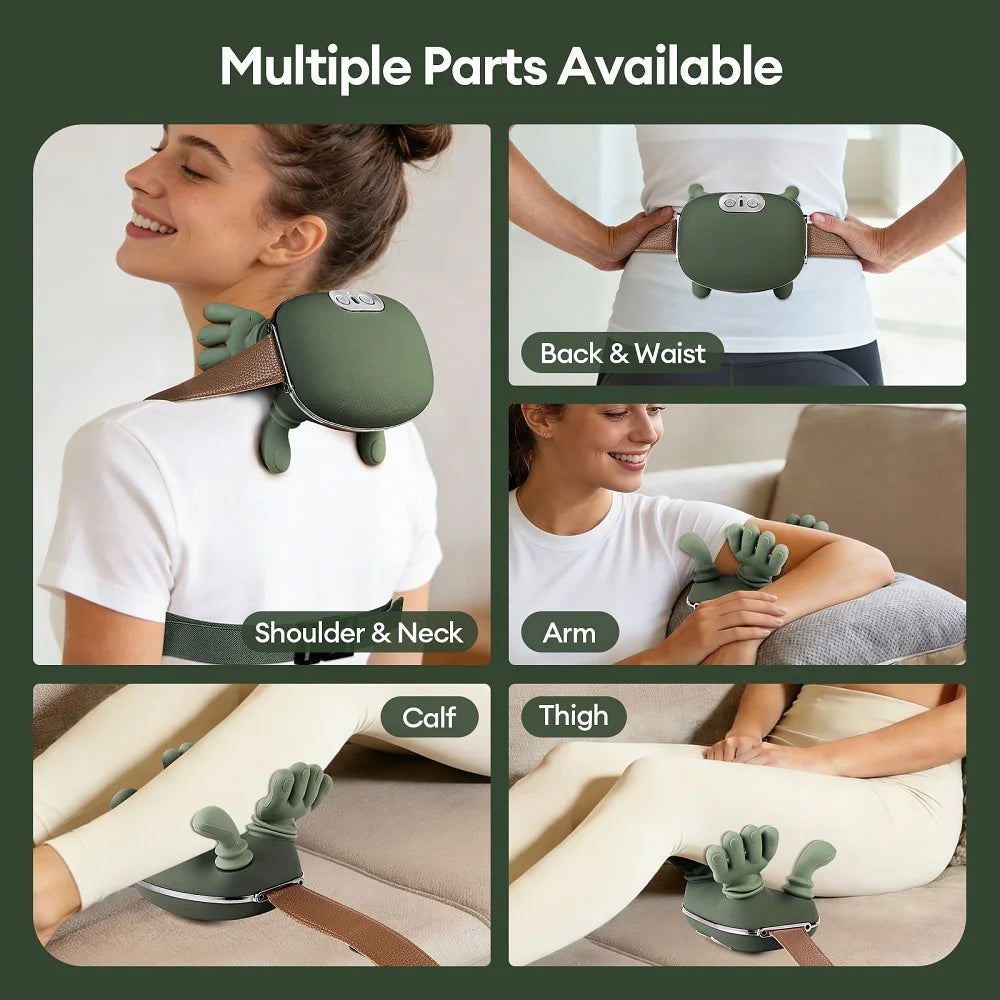 4D Bionic Finger Neck Shoulder Massager Wireless Neck Cervical Trapezius Kneading Massage Shawl Brushless Motor Neck masajeador - zyntrixe