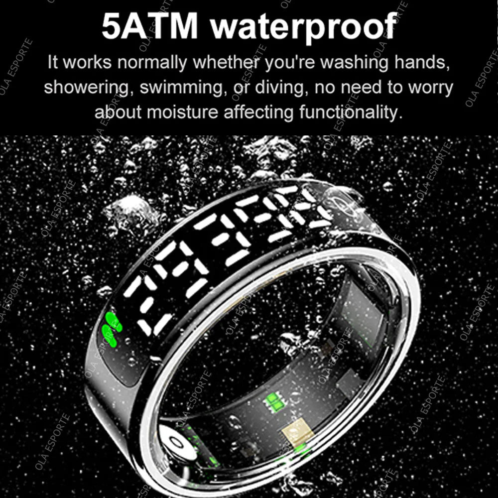 2026 Smart Ring - Touch Display Screen with Wireless Charging - zyntrixe