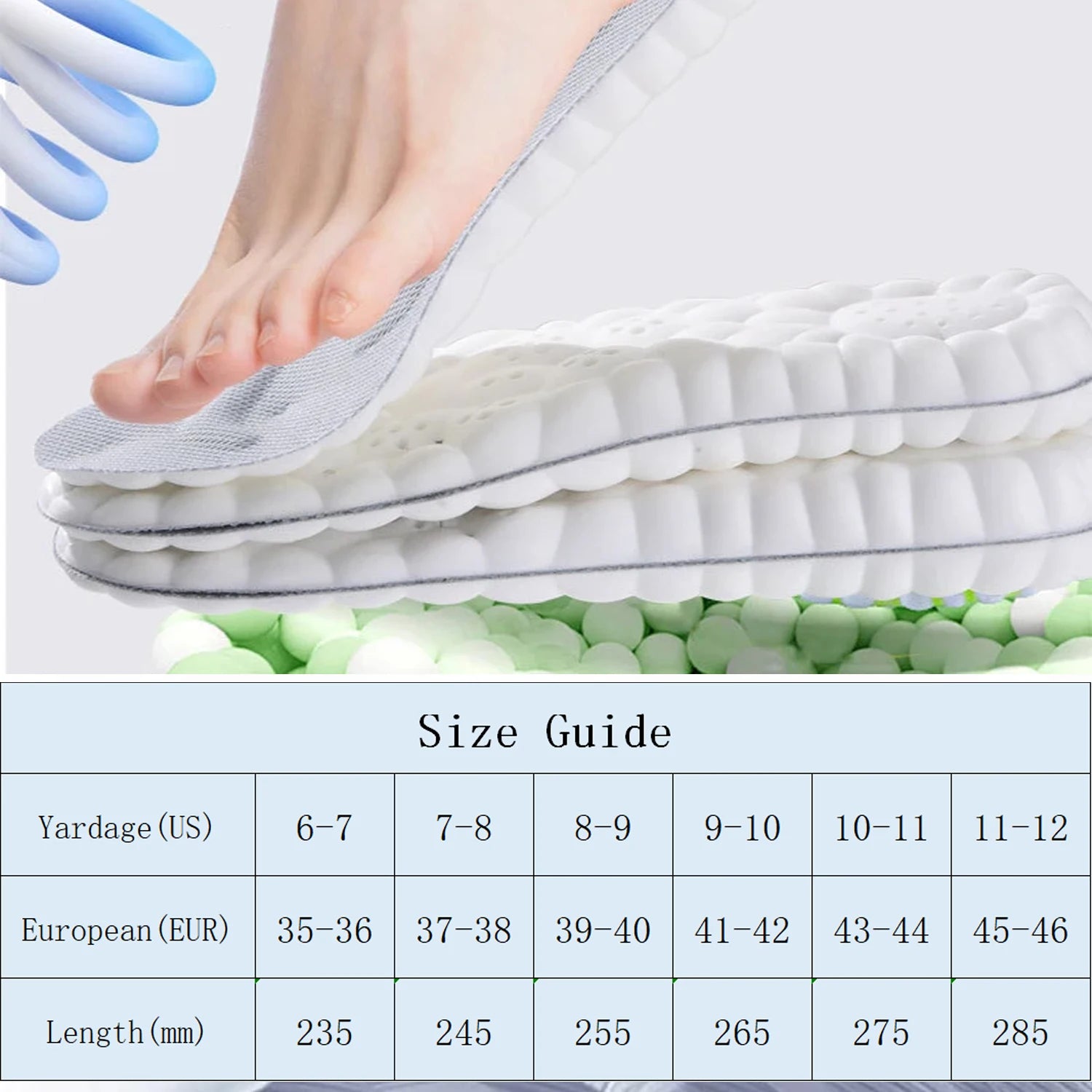 Plantillas de Masaje 4D Ortopédicas - Soporte Arco Pie Deportivas Unisex - zyntrixe