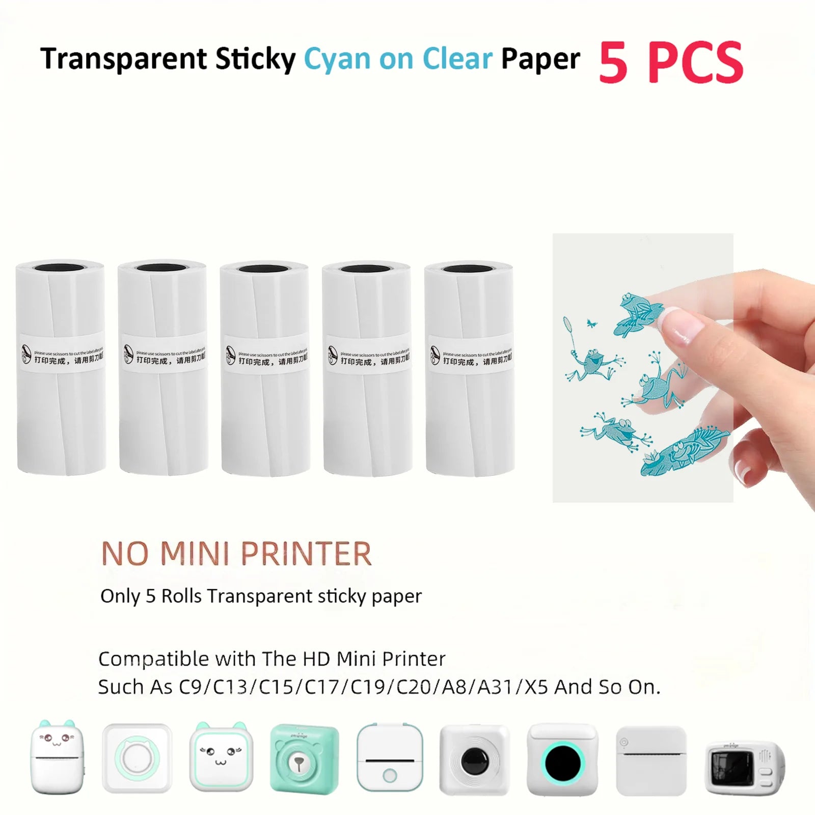 Mini Impresora Térmica Portátil Bluetooth 57mm - Sin Tinta Stickers Fotos DIY - zyntrixe
