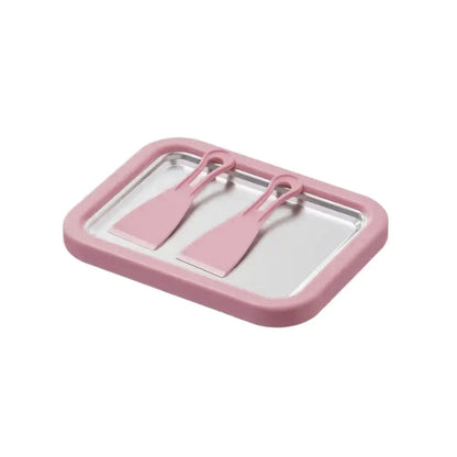 Máquina para Hacer Helados Enrollados con 2 Espátulas - Ice Cream Roll Maker - zyntrixe