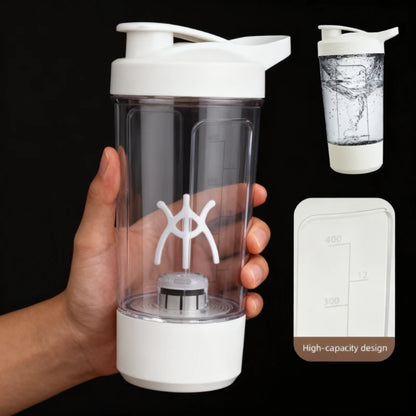Taza Mezcladora Eléctrica Automática USB - Batidora Portátil 400ml para Proteínas y Batidos - zyntrixe