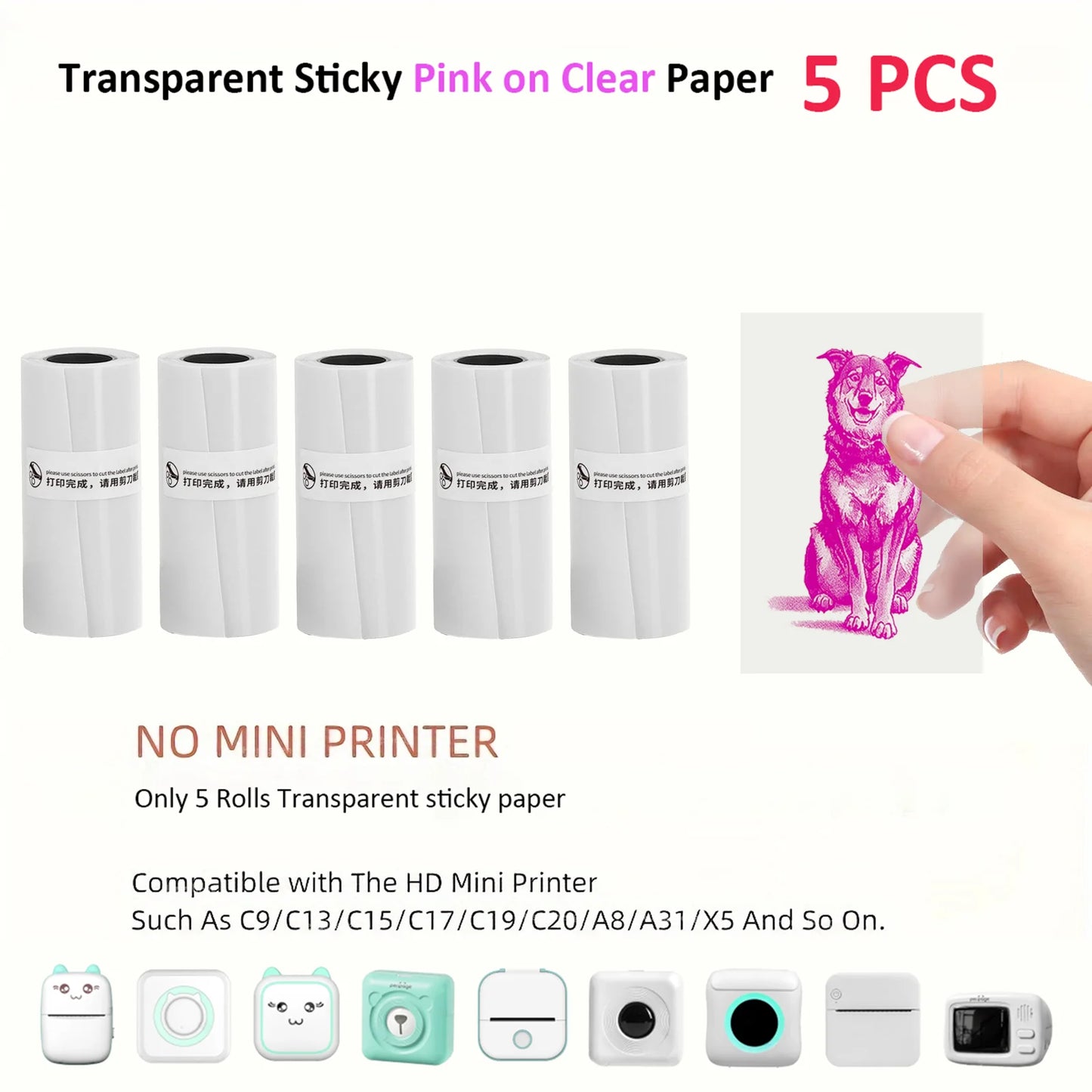 Mini Impresora Térmica Portátil Bluetooth 57mm - Sin Tinta Stickers Fotos DIY - zyntrixe