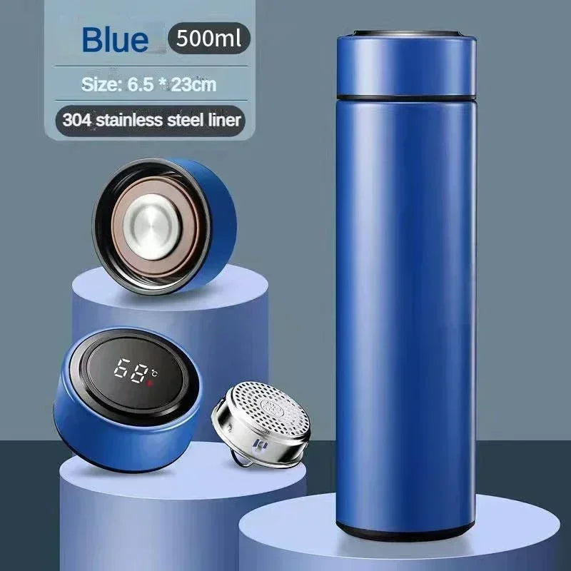 Termo Acero Inoxidable 500ml con Pantalla Digital LED - Botella Térmica Inteligente - zyntrixe