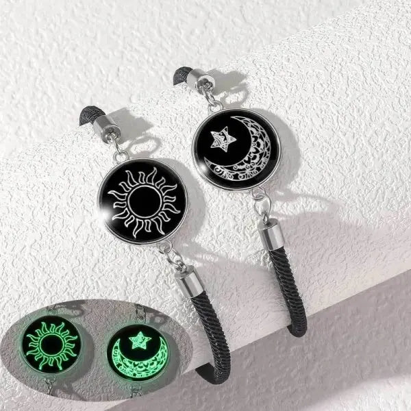 Luminous Sun & Moon Couple Bracelets - Matching His & Hers Jewelry Set - zyntrixe