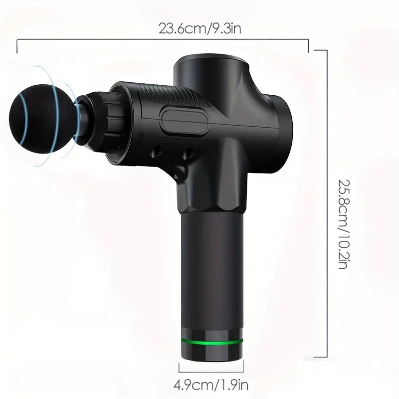 Pistola de Masaje 30 Niveles - Masajeador Muscular Profundo con Reducción de Ruido - zyntrixe