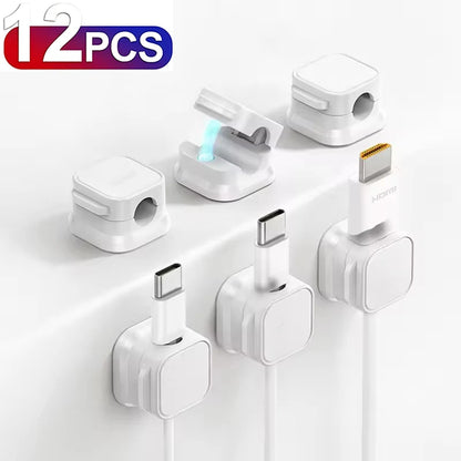 Clips Organizador Cables Magnéticos Escritorio