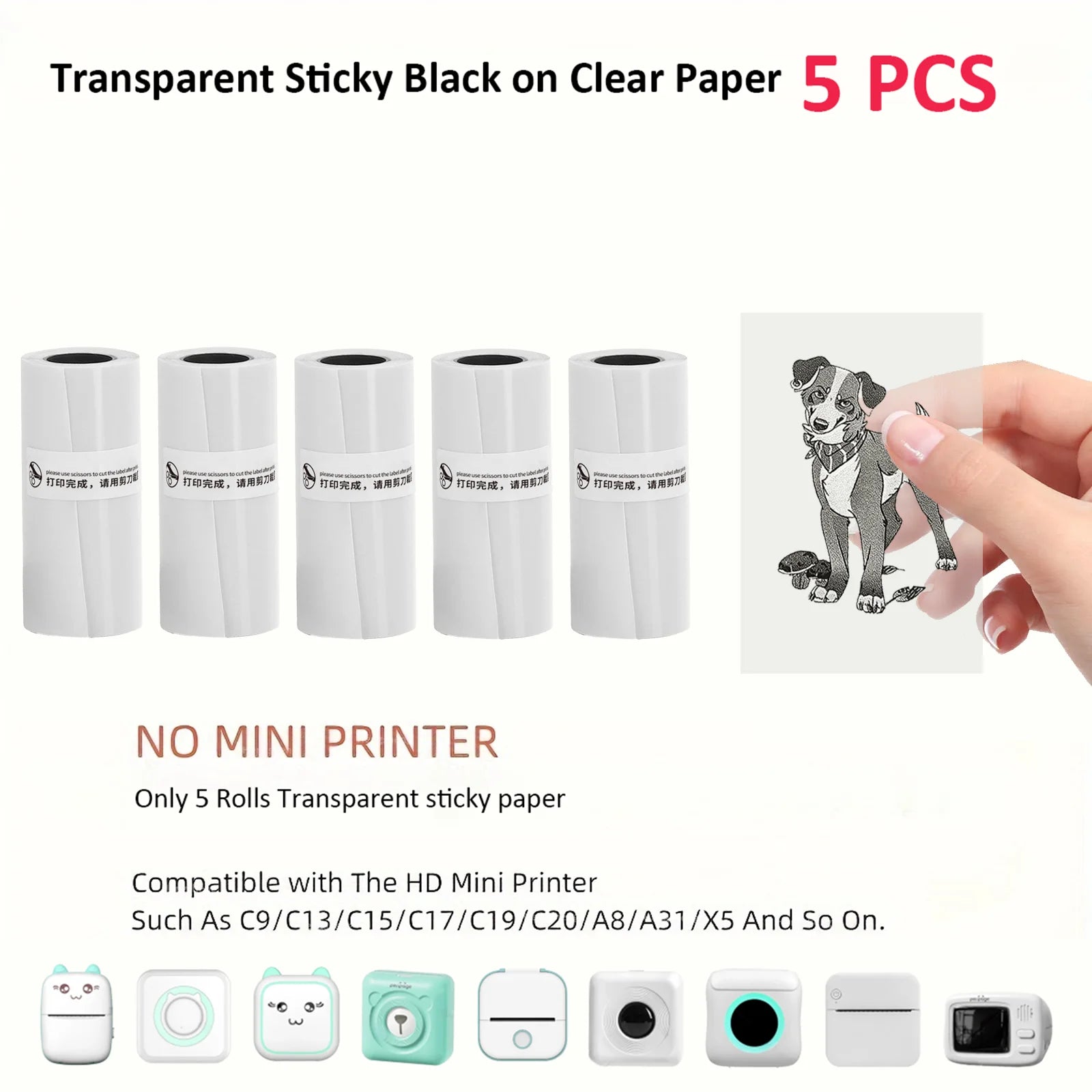 Mini Impresora Térmica Portátil Bluetooth 57mm - Sin Tinta Stickers Fotos DIY - zyntrixe