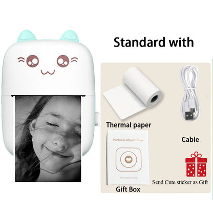 Impresora Térmica Portátil Mini Bluetooth - 203dpi para Etiquetas y Fotos