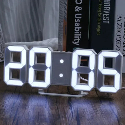 Reloj Despertador Digital LED 3D - Alarma Pared Temperatura Fecha Hogar Oficina - zyntrixe