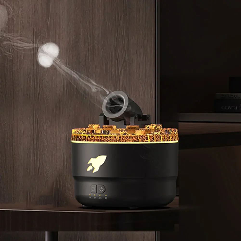 Humidificador Aromático con Luz Volcánica - Difusor Aceites Esenciales Decorativo - zyntrixe