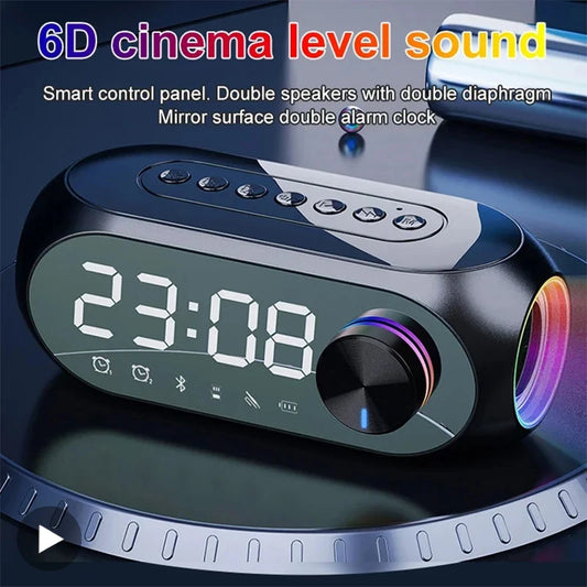 Bluetooth Speaker Alarm Clock with FM Radio - Portable Wireless Mini Speaker - zyntrixe