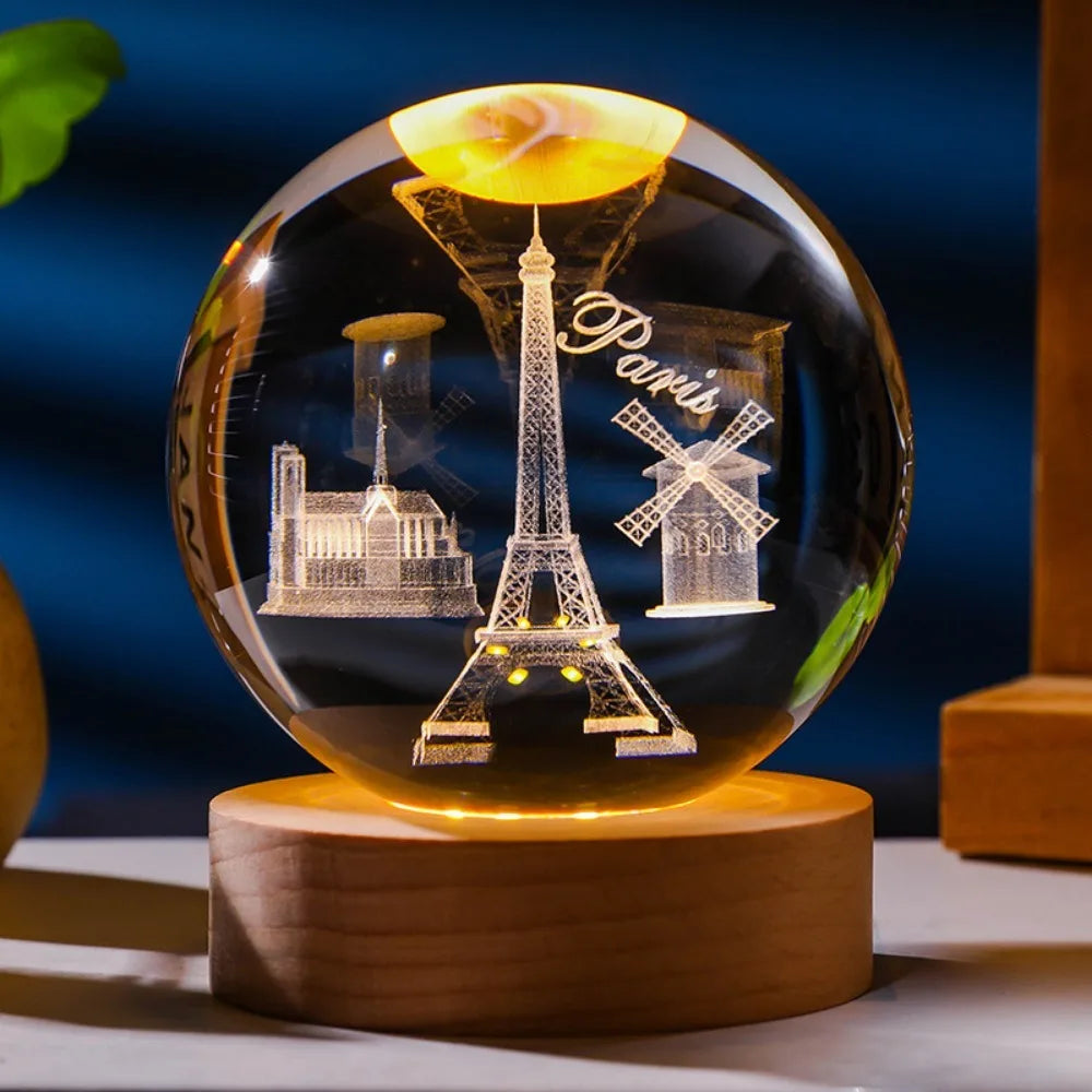 3D Axolotl Laser Engraved Crystal Ball Coloured Night Light,girlfriend Classmate Wife Children Birthday Gift Home Decoration