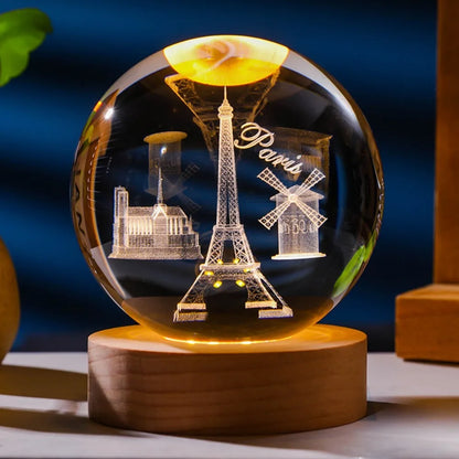 3D Axolotl Laser Engraved Crystal Ball Coloured Night Light,girlfriend Classmate Wife Children Birthday Gift Home Decoration