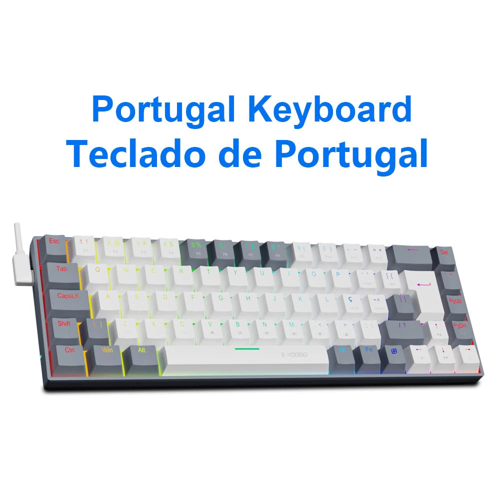 E-YOOSO Z686 RGB Mechanical Gaming Keyboard - 68 Keys - Hot Swap Red Switch - zyntrixe