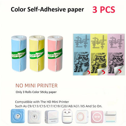 Mini Impresora Térmica Portátil Bluetooth 57mm - Sin Tinta Stickers Fotos DIY - zyntrixe