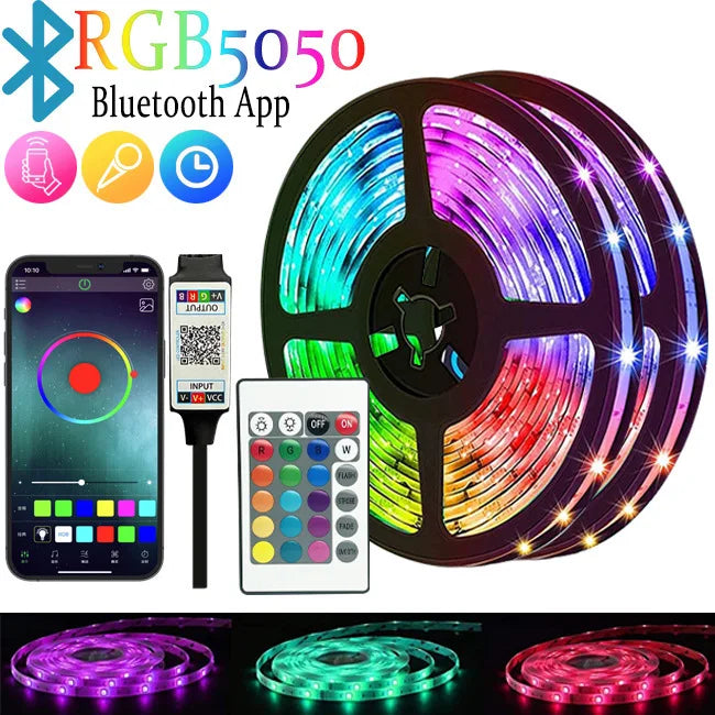 LED Strip Lights RGB 3535 ,5V 1M-30M,16 million colors, RGB , Led Strip Lighting Music Sync, Color Changing for Party Home - zyntrixe